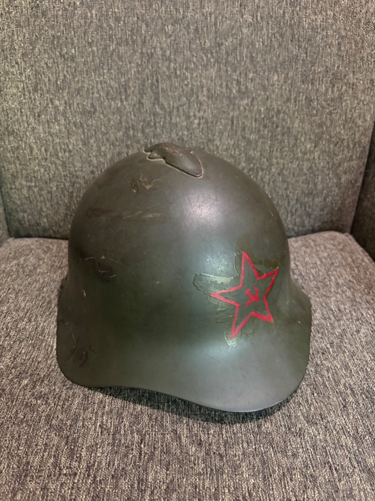 Authentic All Original WWII Russian M36 Helmet SSH-36 Khalkingolka   VERY NICE