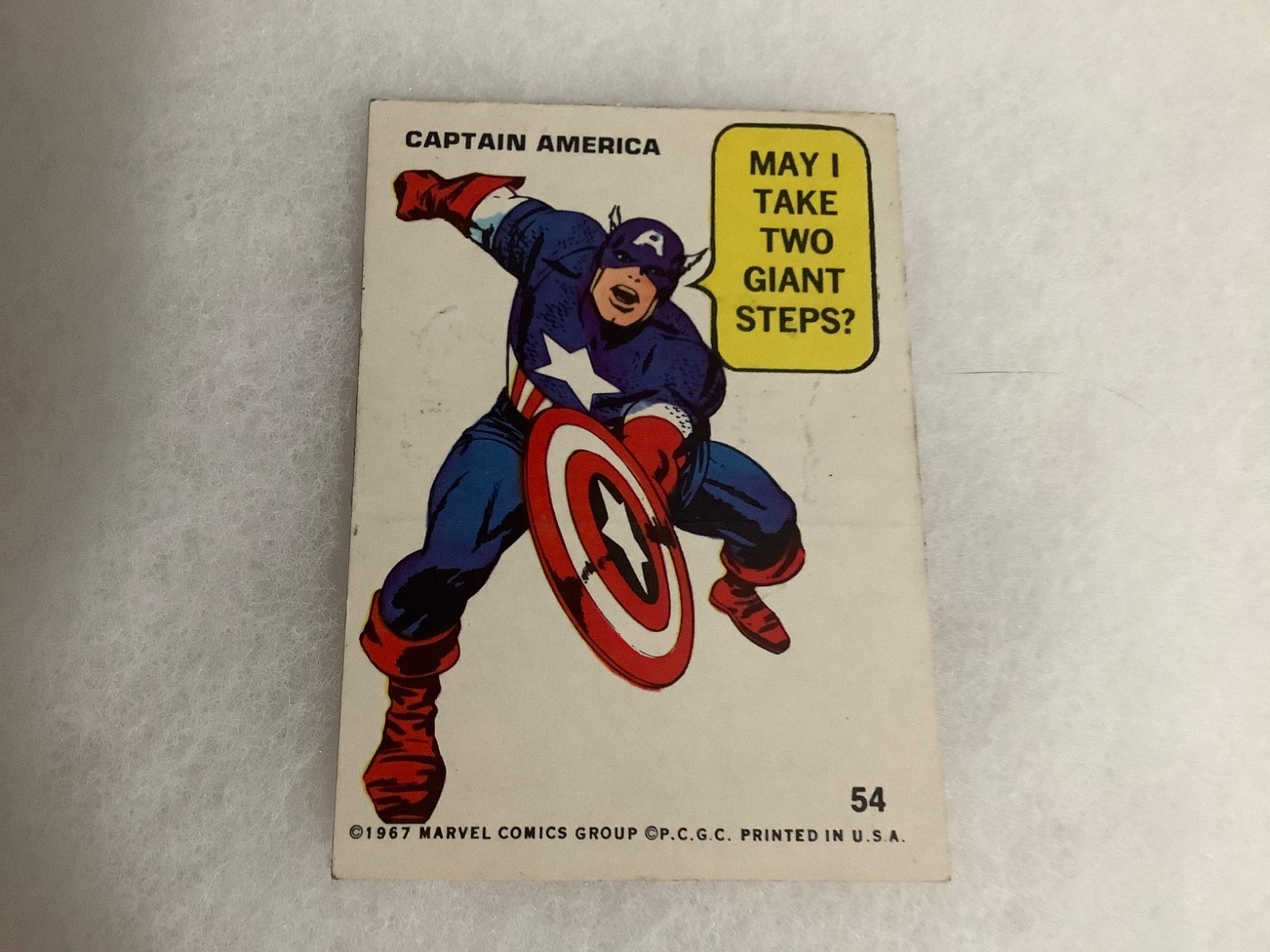Captain America 1967 Philadelpha gum marvel sticker #54