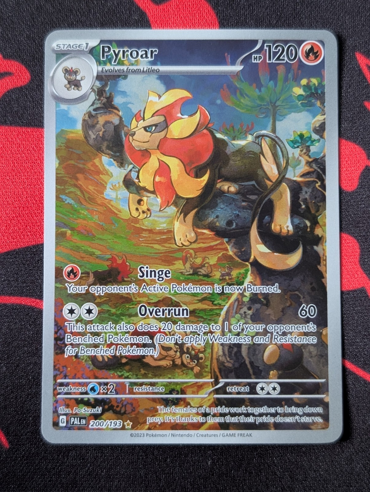 Pokémon TCG Pyroar Illustration Rare Paldea Evolved 200/193 
