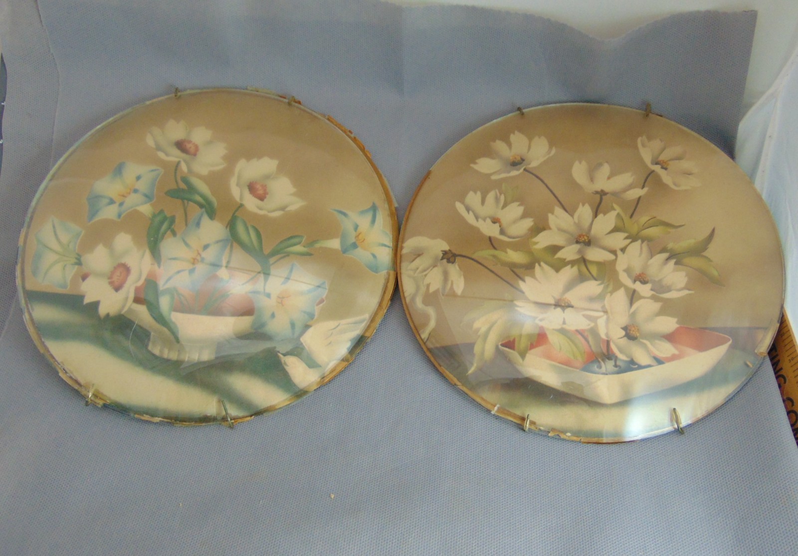 Vintage Convex Bubble Glass Oval 9