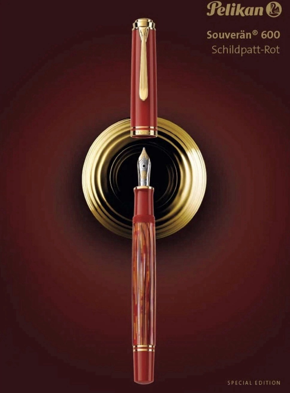 Pelikan Souveran M600 Special Edition Red Tortoiseshell Broad Nib