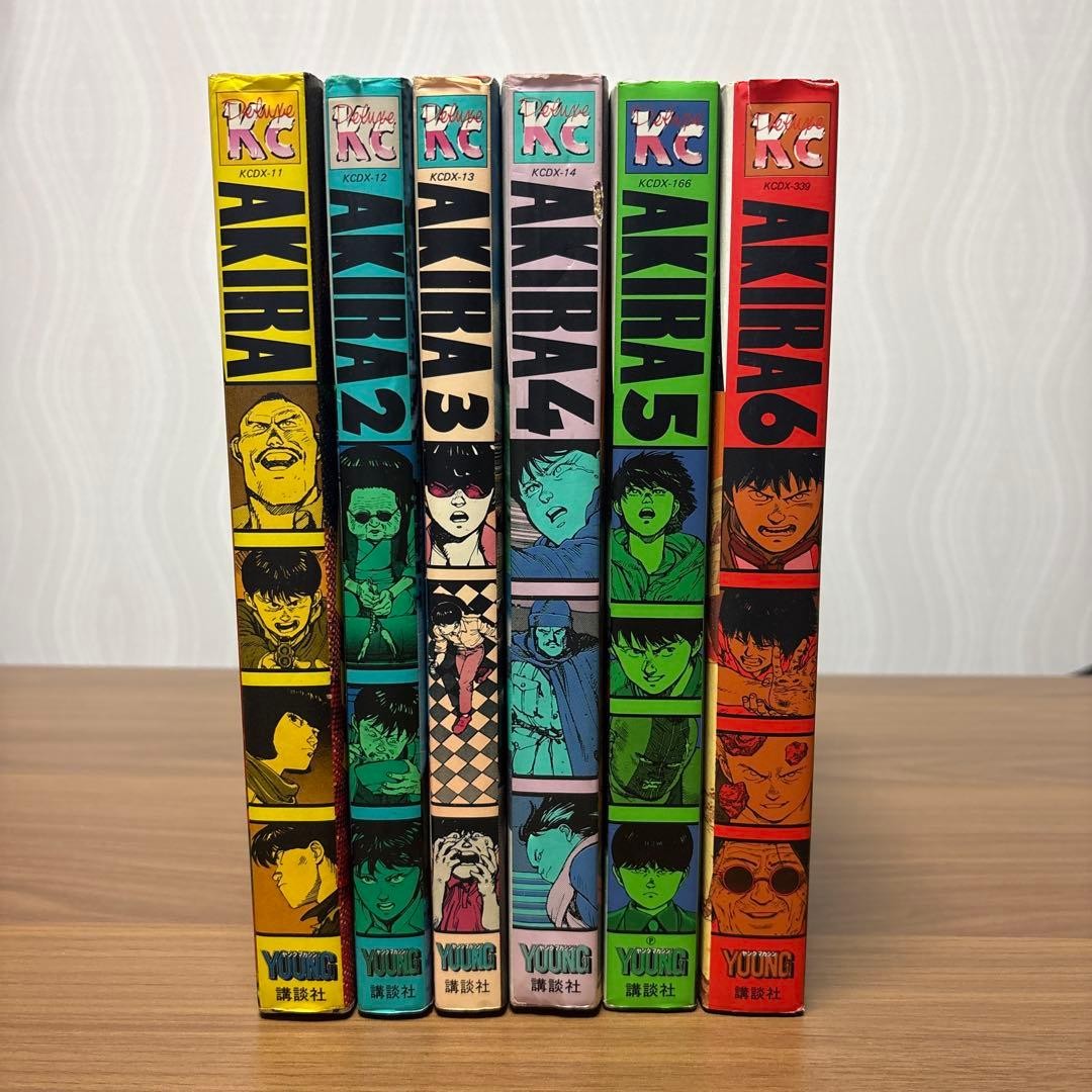 AKIRA Complete 6 Volume Set 1st Print Edition Otomo Kodansha KC Deluxe Manga