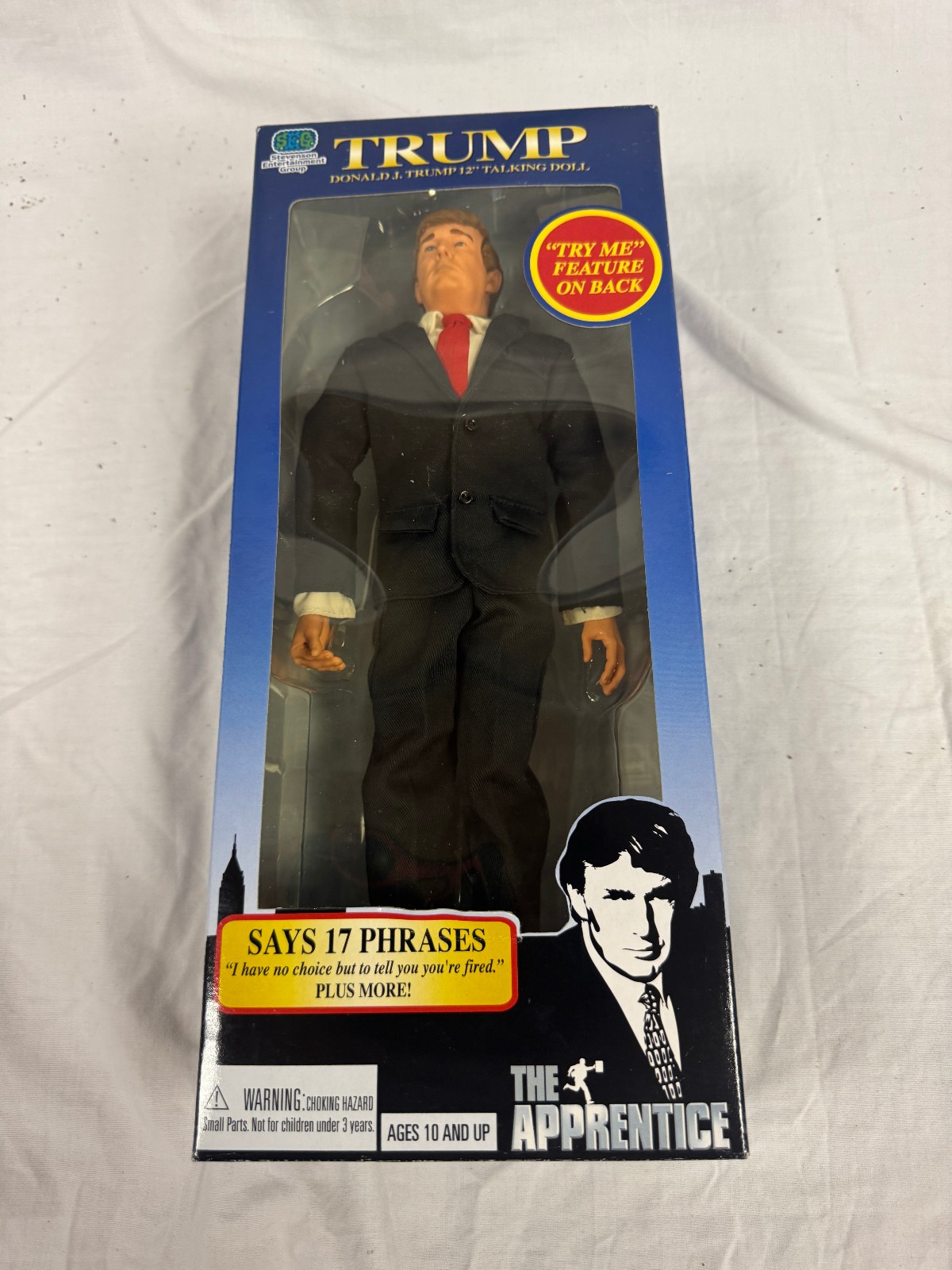 Donald Trump Talking Doll 12” President The Apprentice 17 Phrases NOS 2004 - New
