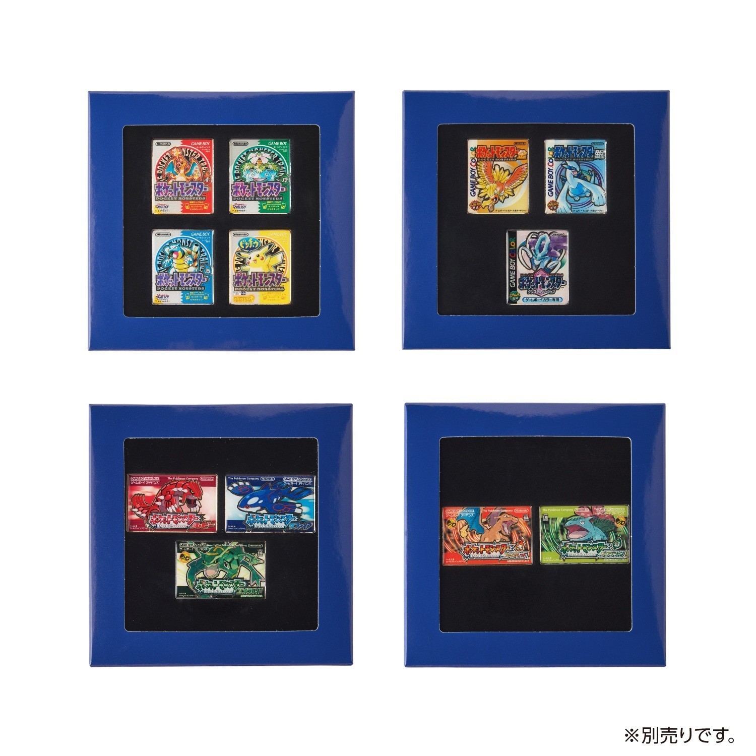 Pokemon Center Original Package Pin Badge 4-Set Collection Retro Japan Exclusive