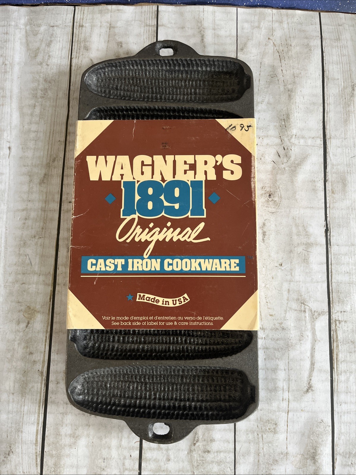 VTG NOS WAGNER'S 1891 Original CAST IRON Cookware CORNBREAD PAN 1319
