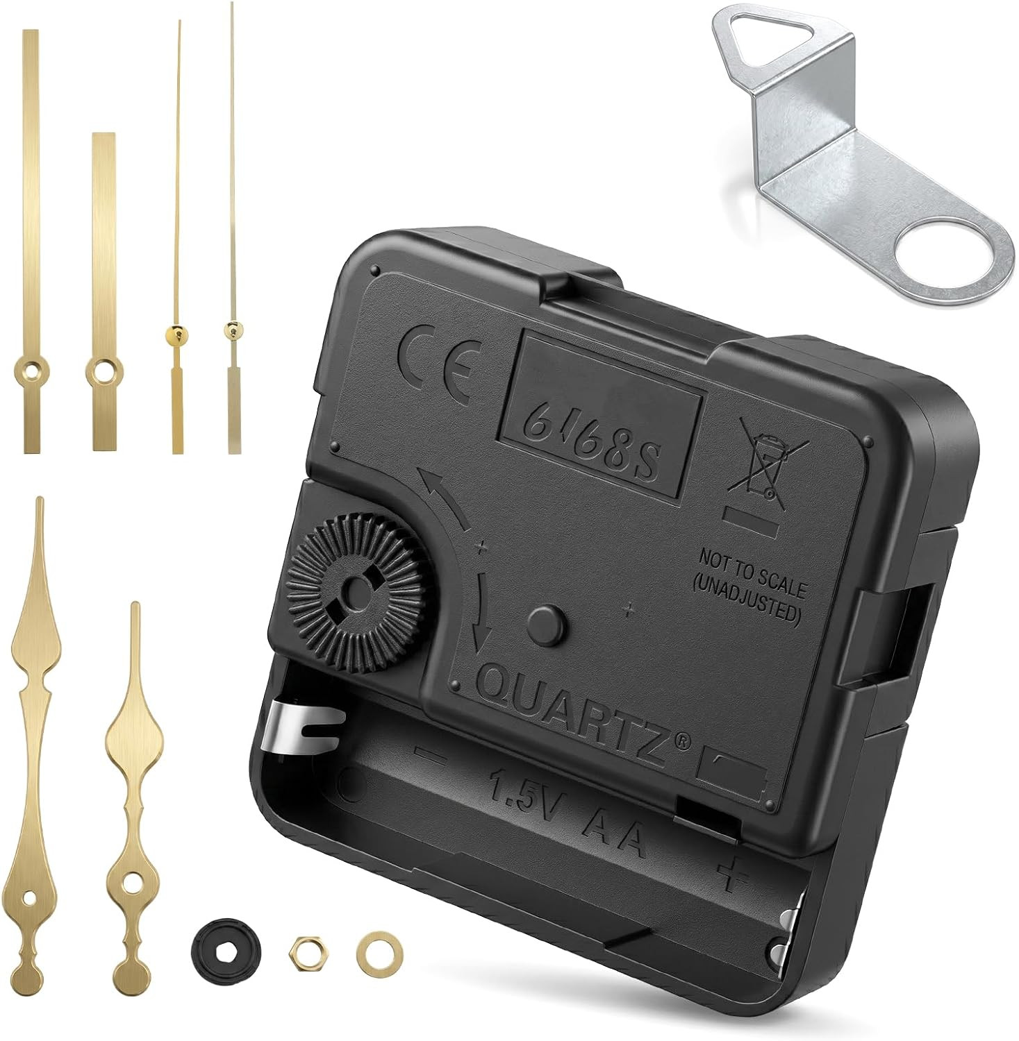 Quartz Clock Movement Mechanism, Battery Powered DIY Repair Replacement Kit