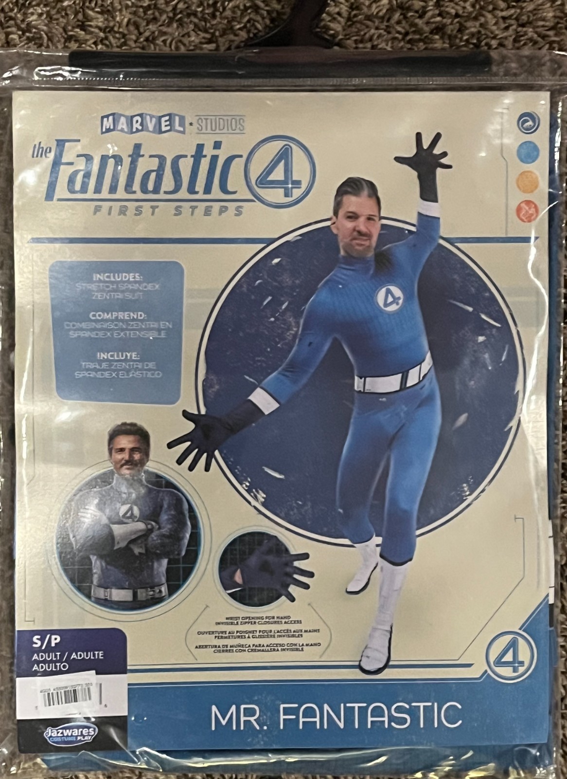 New Fantastic Four Marvel Studios Mr. Fantastic Adult Small Suit Costume