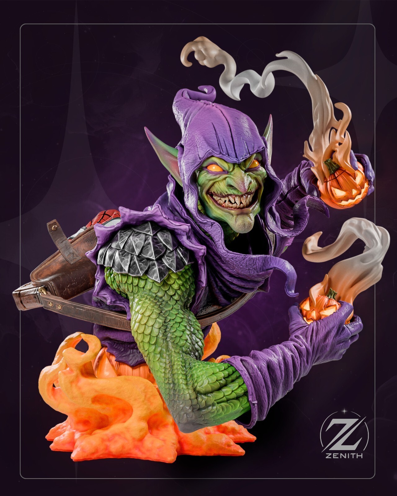 1:8 Green Goblin Spider-Man Fan Art UNPAINTED Resin Portrait Bust