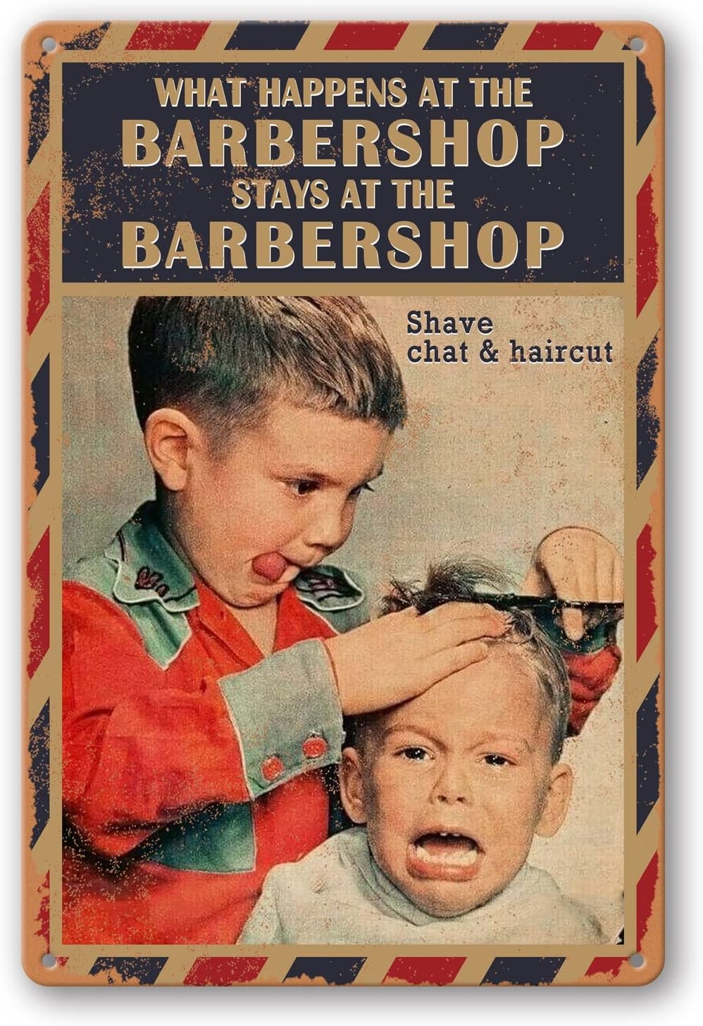 Barber Barbershop Wall Poster Vintage Barber Shop Tin Metal Signs Home Décor