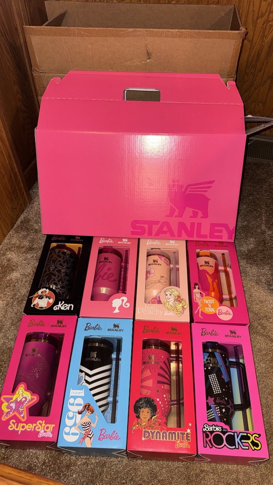 Limited Edition Stanley Barbie 40 oz Quencher Full Set of 8 With Specialty Box