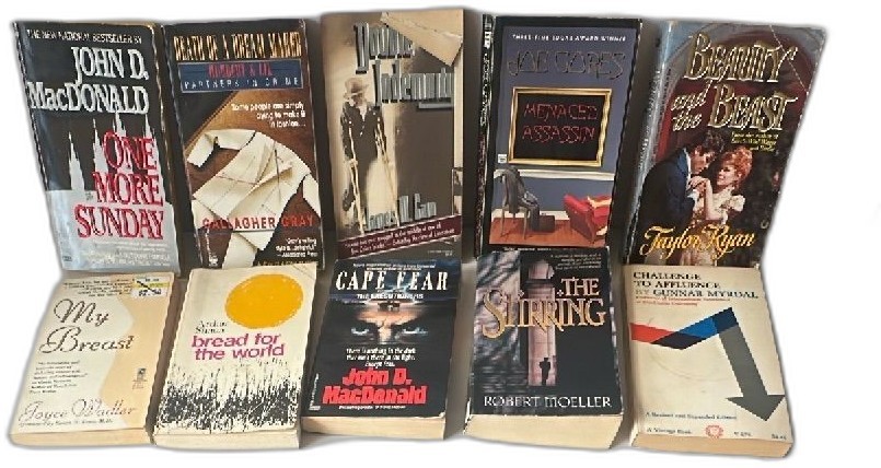 Vintage Paperback Book Lot 10 Titles Varied Authors Mystery Romance Nonfiction