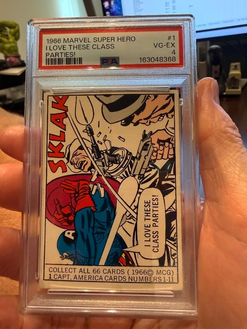 1966 Donruss Marvel Super Hero #1 Captain America Rookie PSA 5 - keykeykey