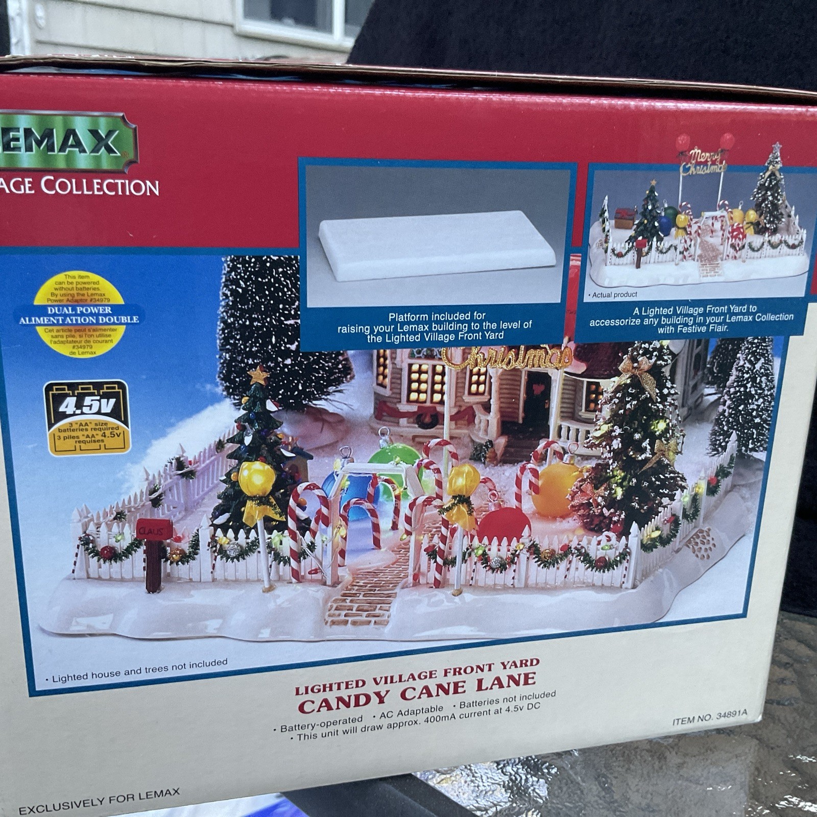Lemax Lighted Village Front Yard Candy Cane Lane