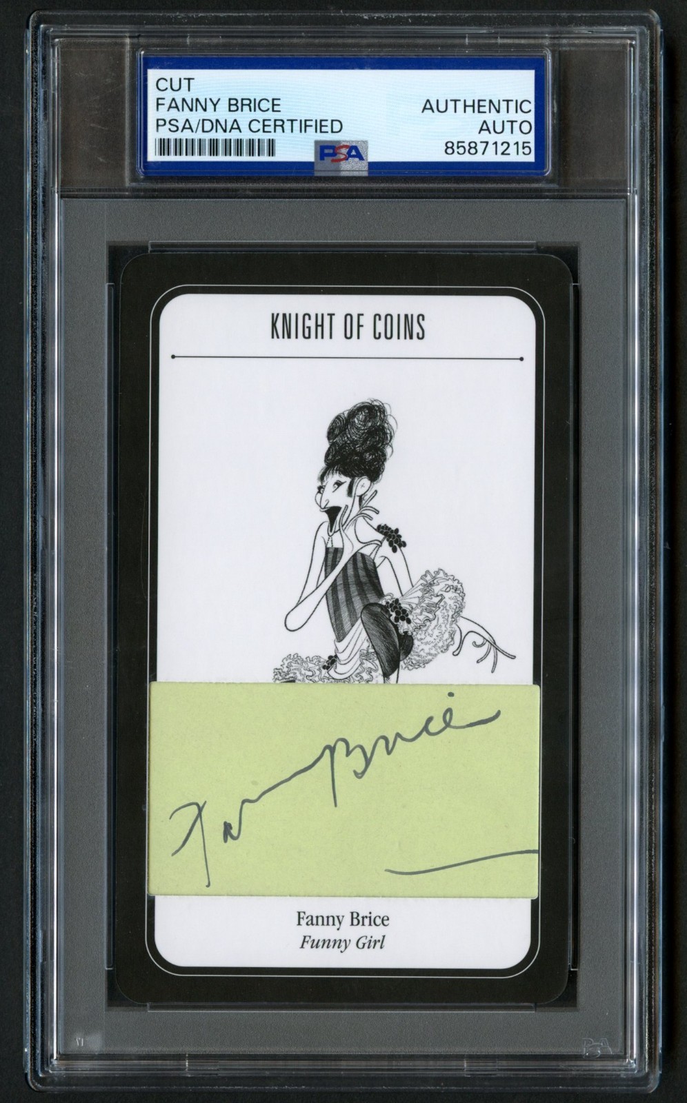 Fanny Brice signed autograph 3x5 Actress Comedian Custom Cut PSA Slabbed