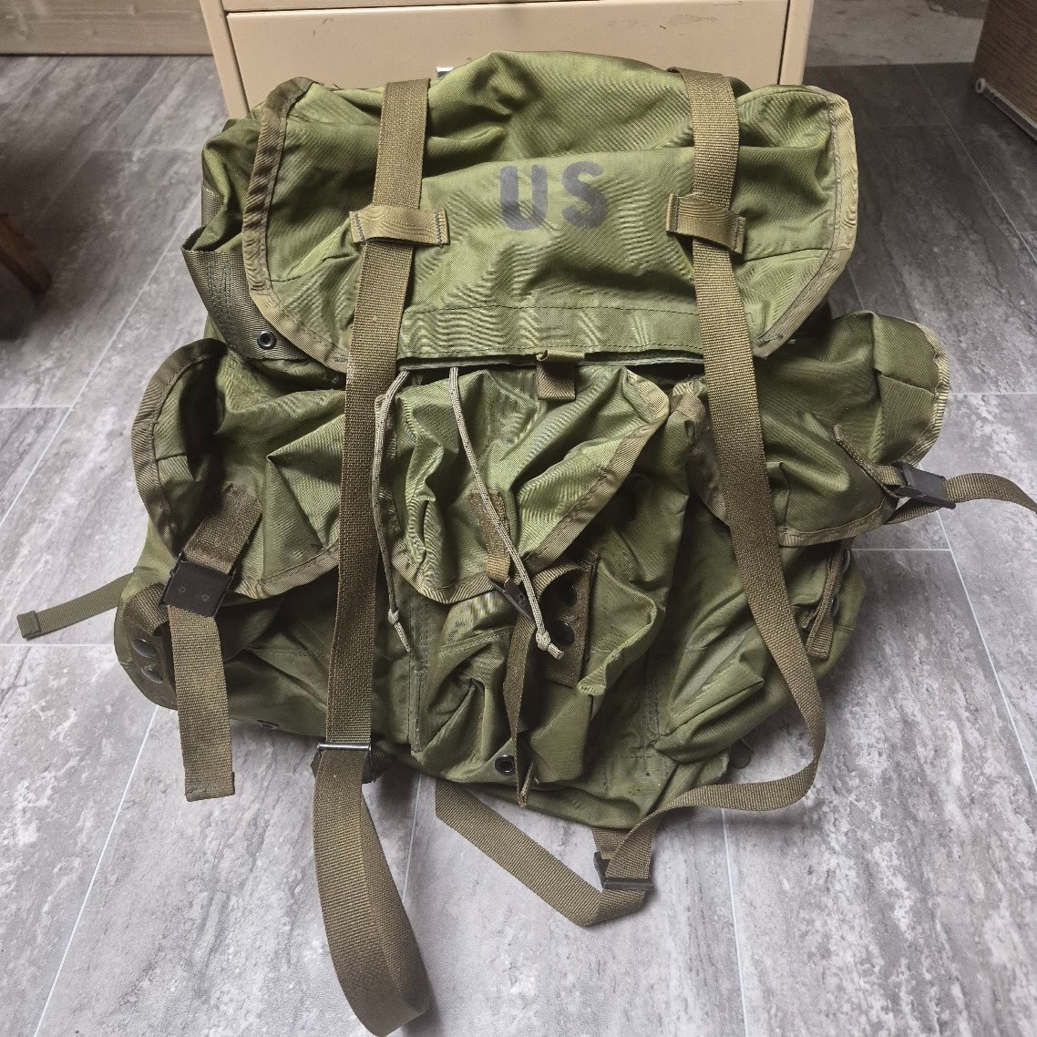 Vintage USGI 1974 Large ALICE LC-1 Field Pack w Straps & Liners DSA 100-74