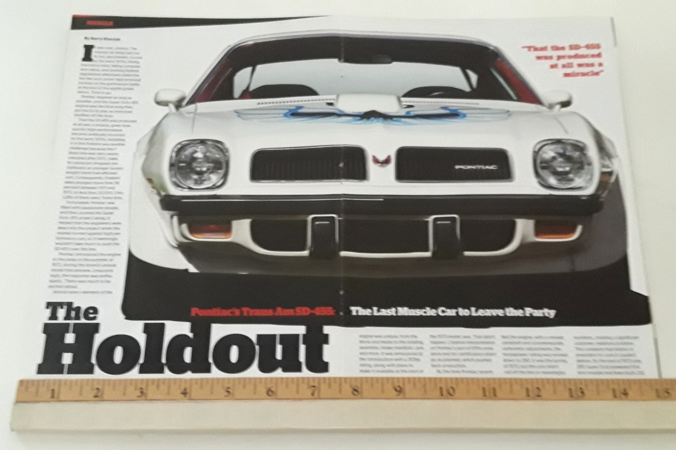 1974 PONTIAC TRANS AM SD 455 - SUPER DUTY 455 - ORIGINAL 2017 ARTICLE