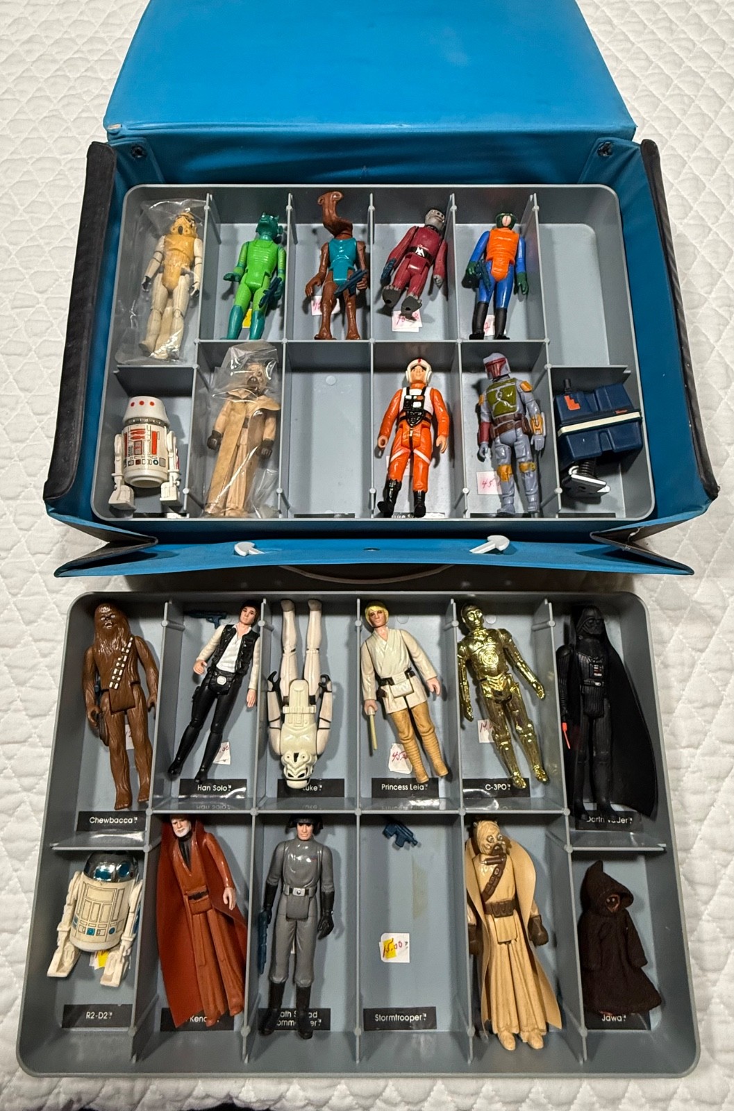 Kenner VINTAGE Star Wars Action Figure Lot of 21 w/case Luke 'Farm Boy'