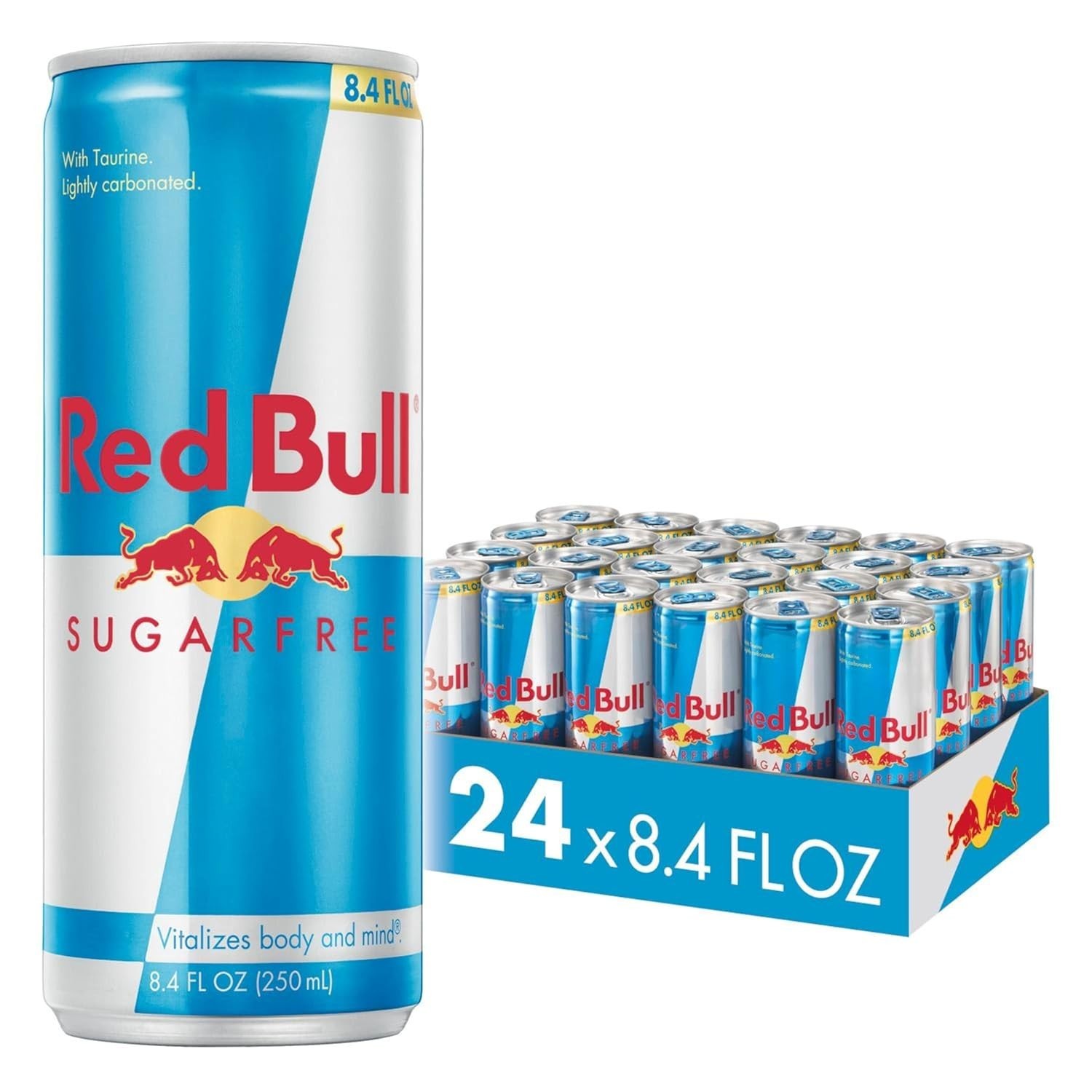 Red Bull Energy Drink Sugar Free 8.4 Fl oz. (Pack of 24)  Free and Fast Shipping