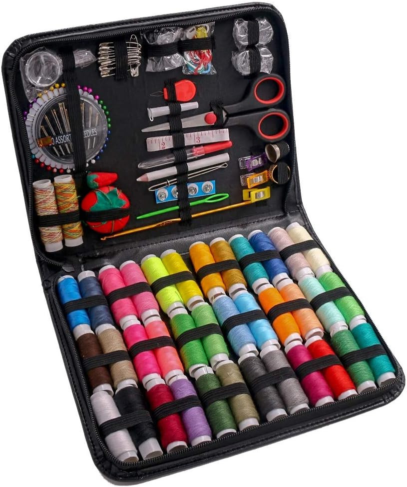 183PCS Premium Sewing Machine Kit, 38 XL Thread Spools Large Sewing Kits for Adu
