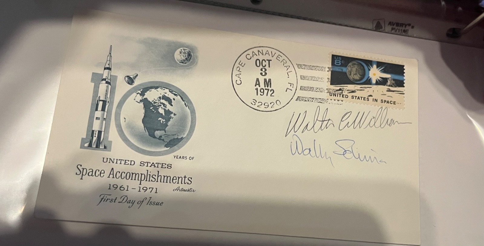 Wally Schirra signed FDC NASA Mercury astronaut Beckett