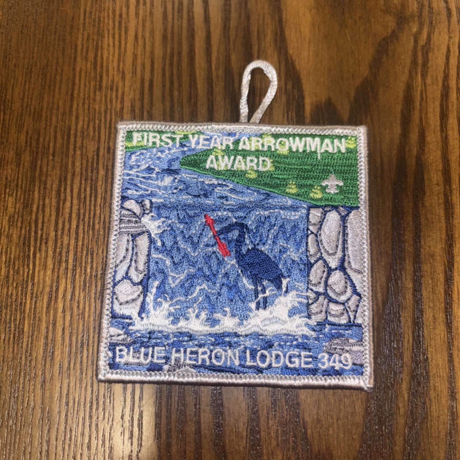 Blue Heron Lodge 349 X72 First Year Arrowman Award OA Dangle TOUGH Earned