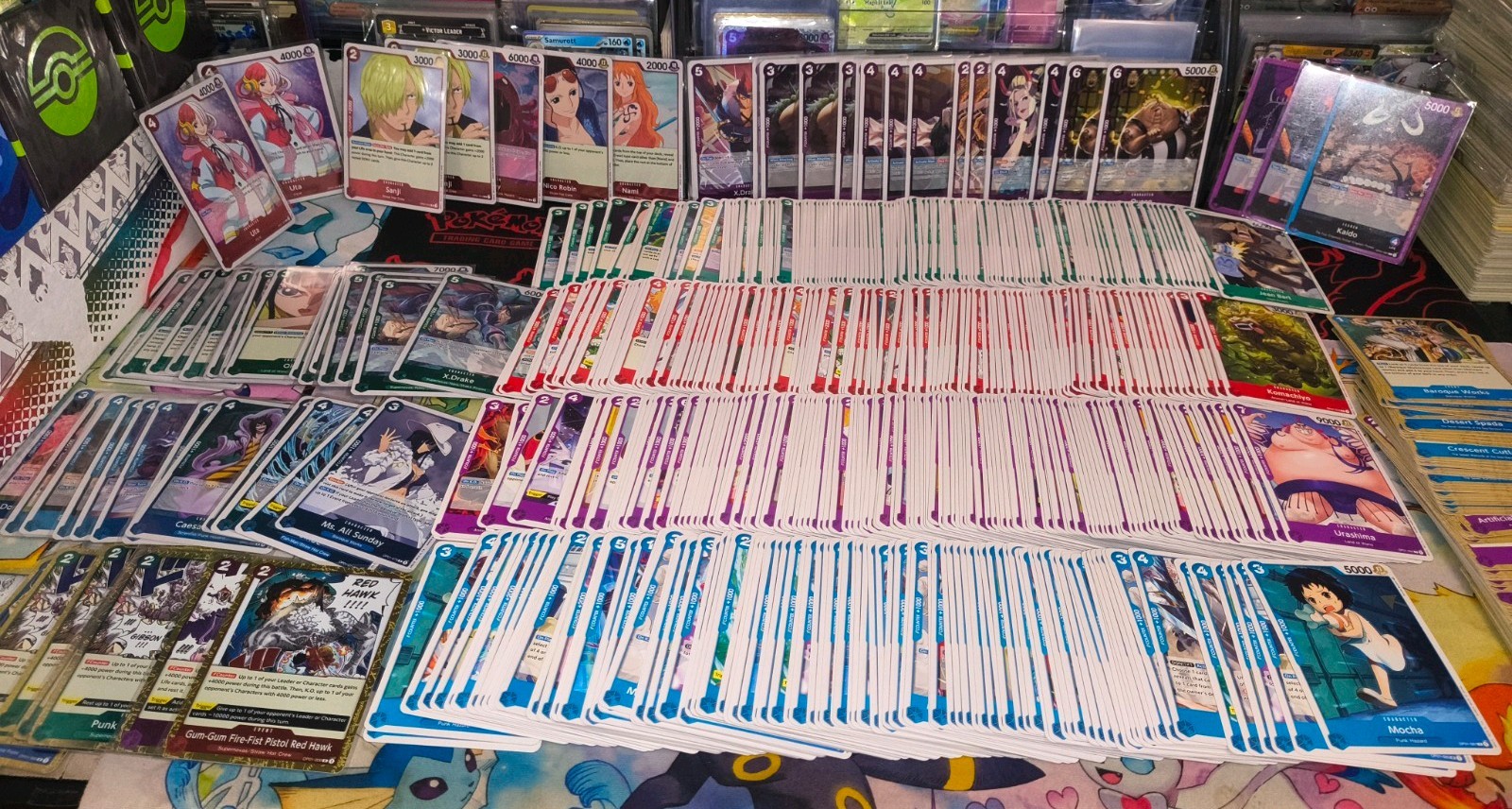 One Piece OP01 ROMANCE DAWN Bulk Lot Of 825+ NM Cards 