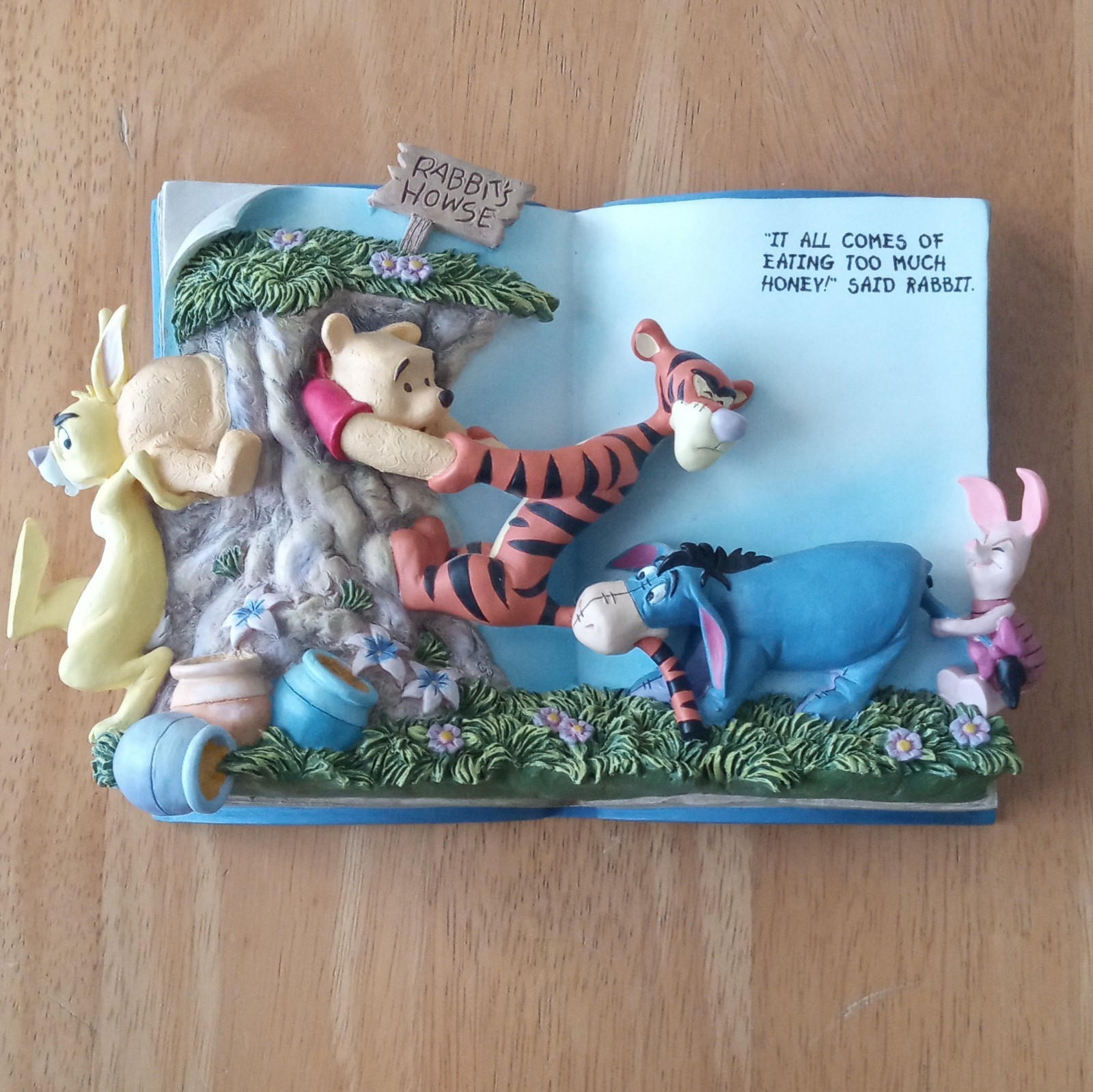 Disney Winnie the Pooh Storybook Collection Too Much Honey Wall Hanging Great