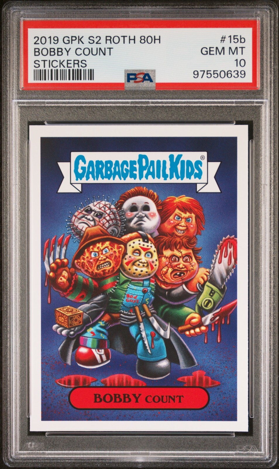2019 Garbage Pail Kids Revenge of Oh Horror-ible BOBBY COUNT 15b PSA 10 GEM Card