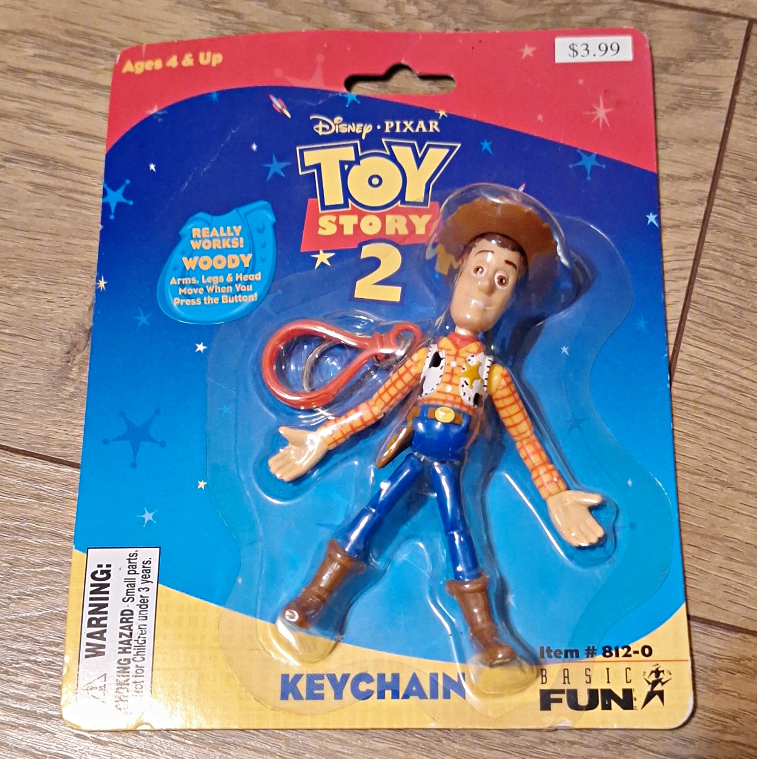 Basic Fun Disney Pixar Toy Story 2 Woody Keychain Really Works 1999