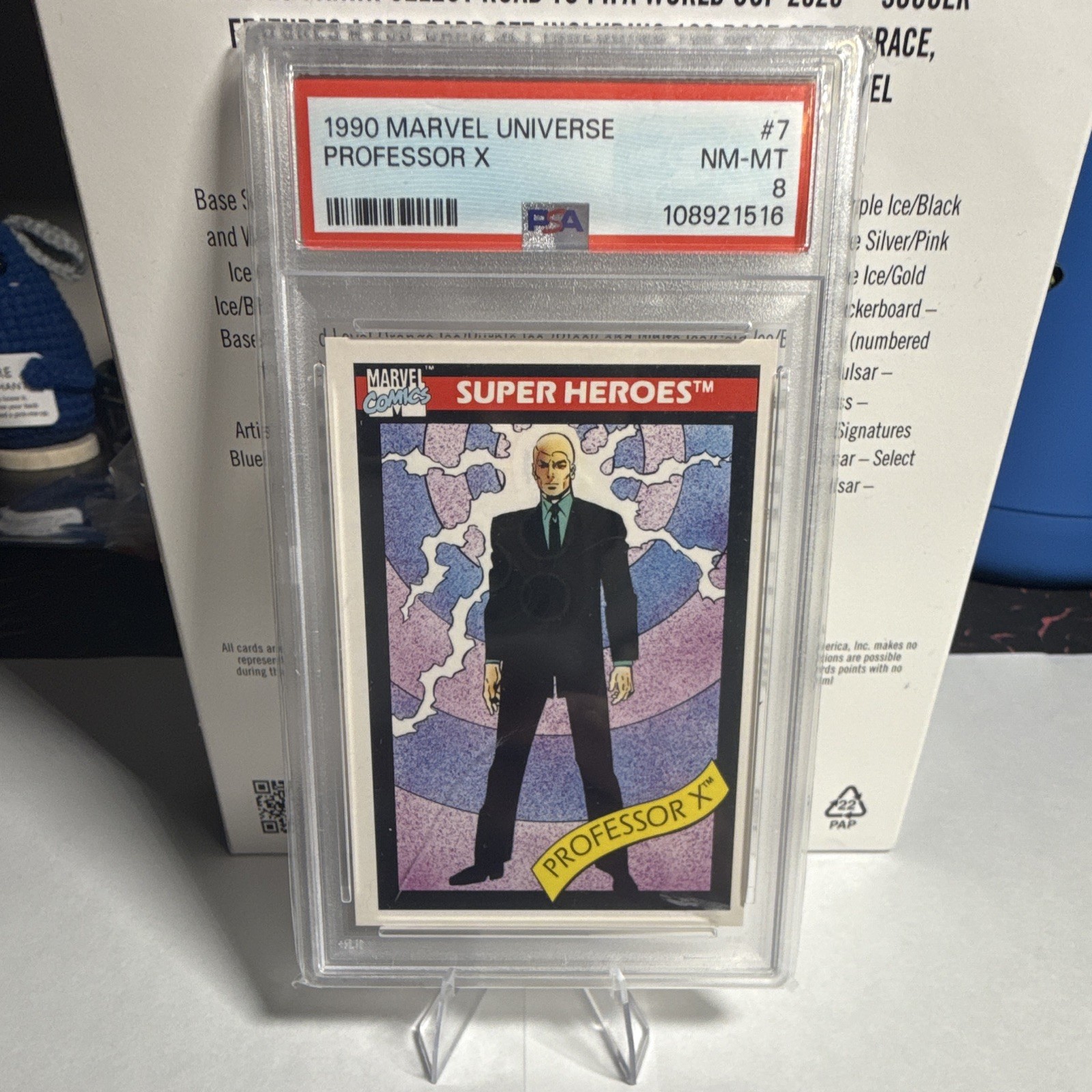 Impel 1990 Marvel Universe #7 Professor X PSA 8 Graded Trading Card