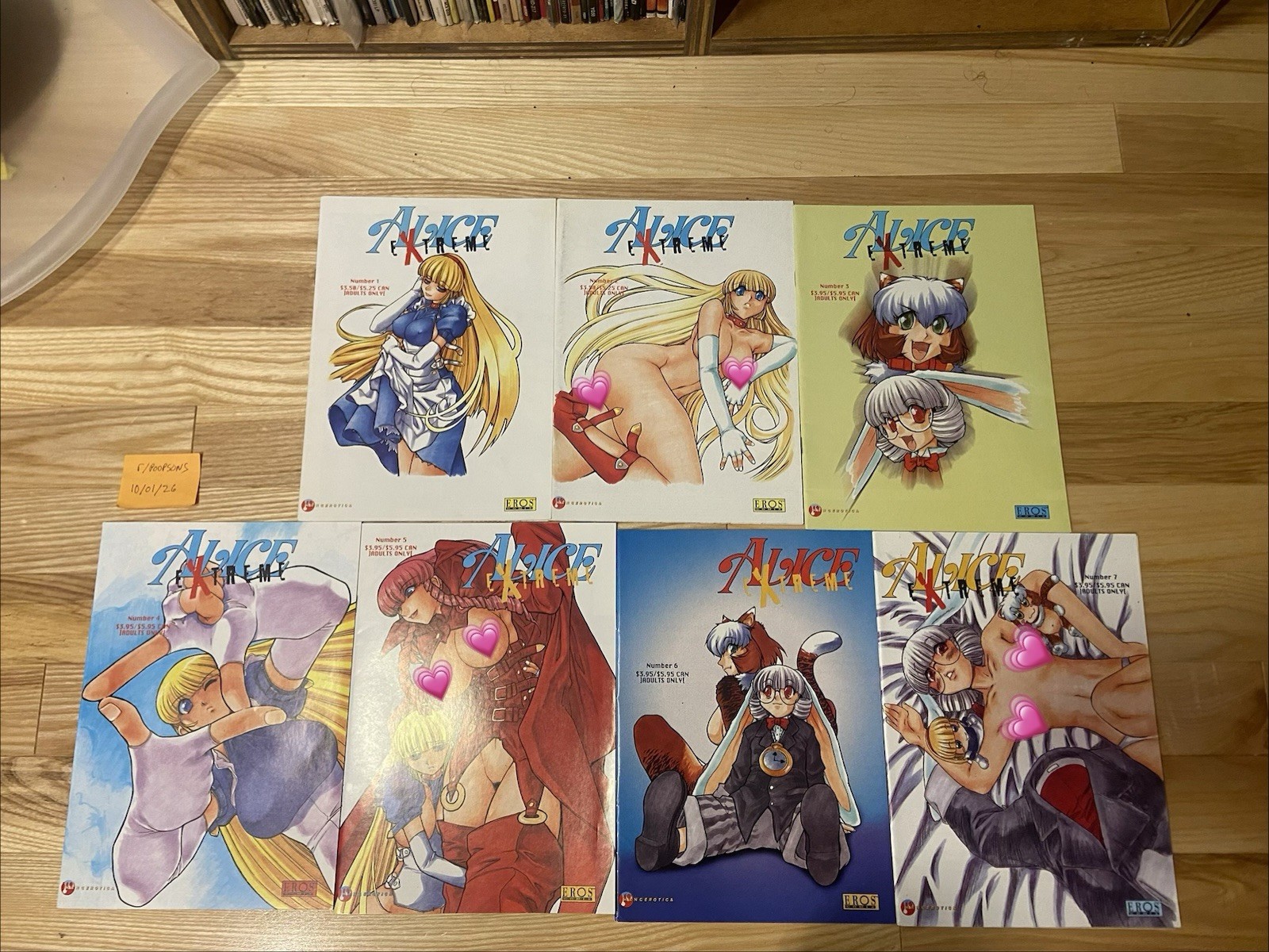 Alice Extreme #1-7 Rare Underground Manga Comics (2003) Lot