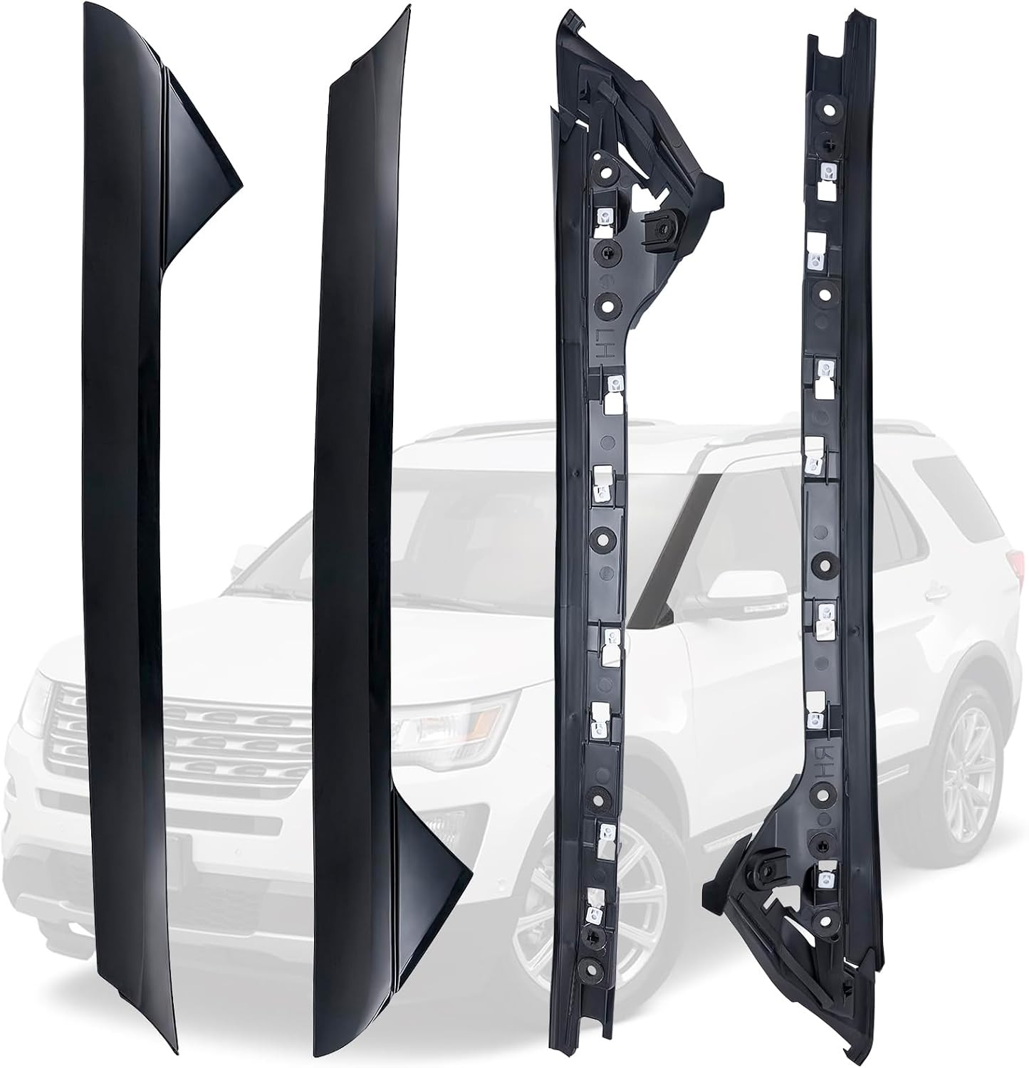 Windshield Trim Molding A-Pillar Fit for Ford Explorer 2011-2019 Window Trim, Re