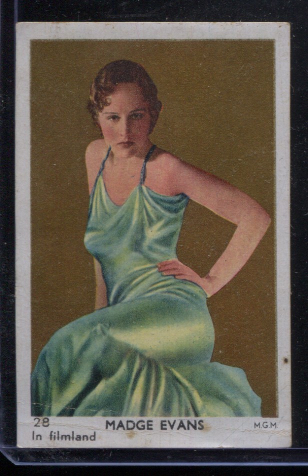 Madge Evans Vintage Movie Film Star Cigarette Trading Card Turmac