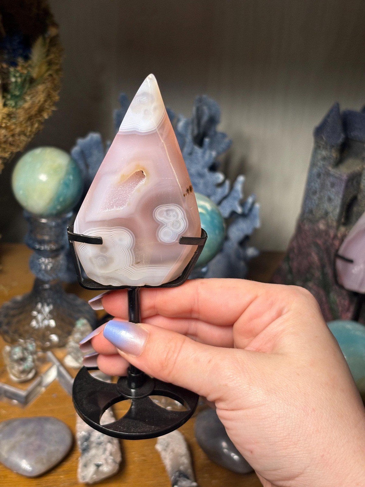 Blush Jelly Agate Freeforms | Natural Banded Chalcedony |