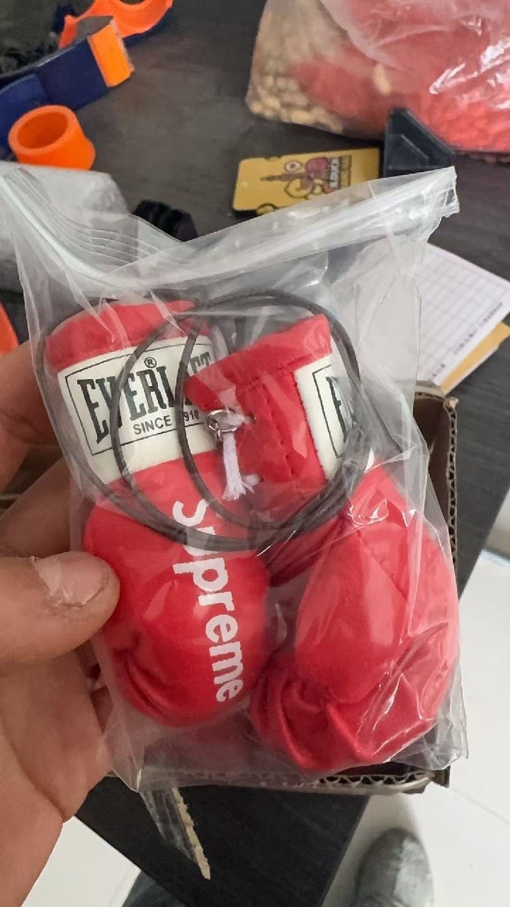 Mini Red Boxing Gloves Pair Decorative Ornament Hanging Display Collectible Gift