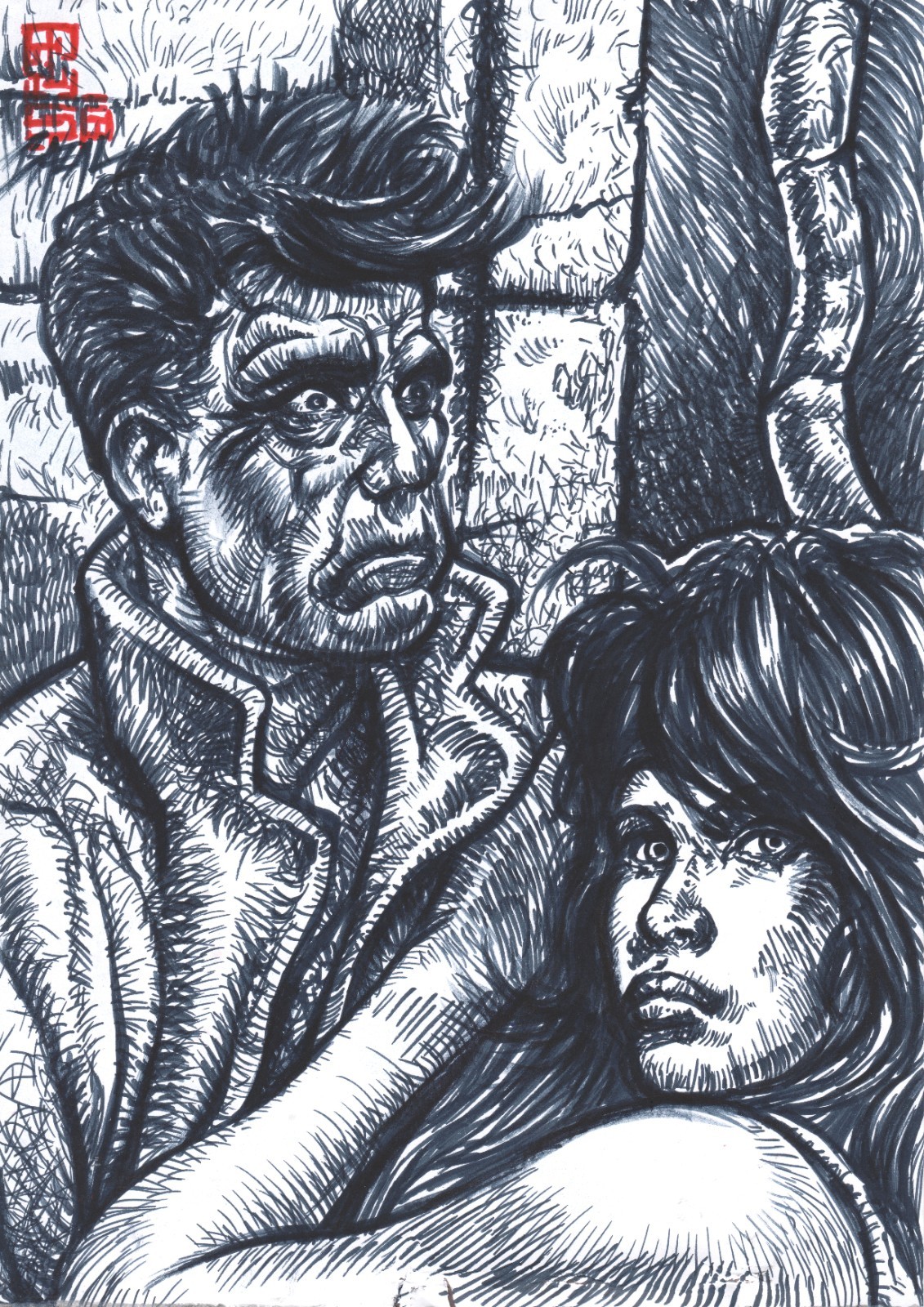 Druuna. Tribute to Paolo Serpieri. Marker. 8,3x11,7inch. COA Included.
