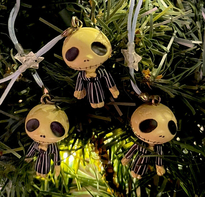 3ct Vintage Disney Nightmare Before Christmas Jack Skeleton Mini Tree Ornaments