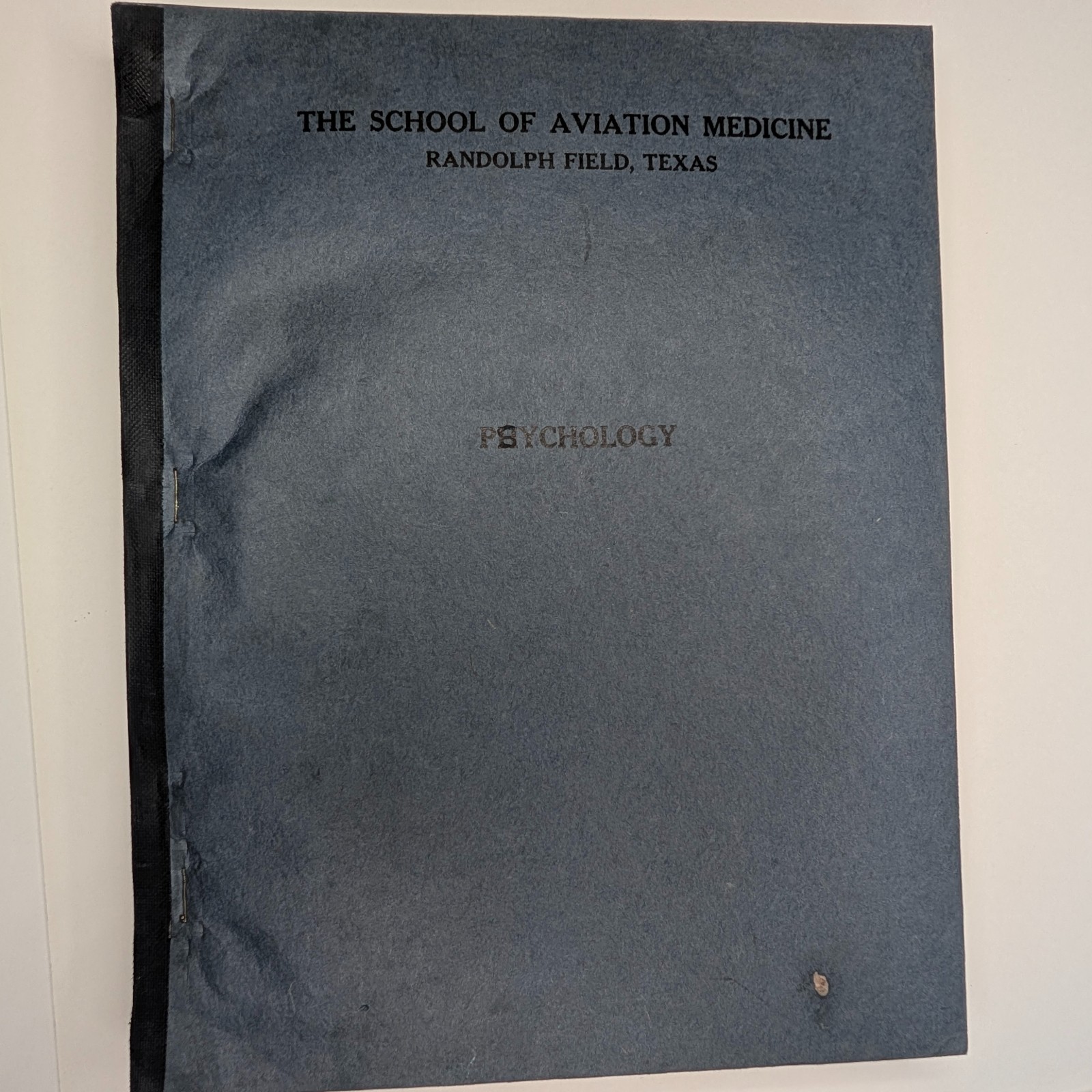 c1940s School Aviation Medicine Psychology Manual Book Randolph Field Texas WWII