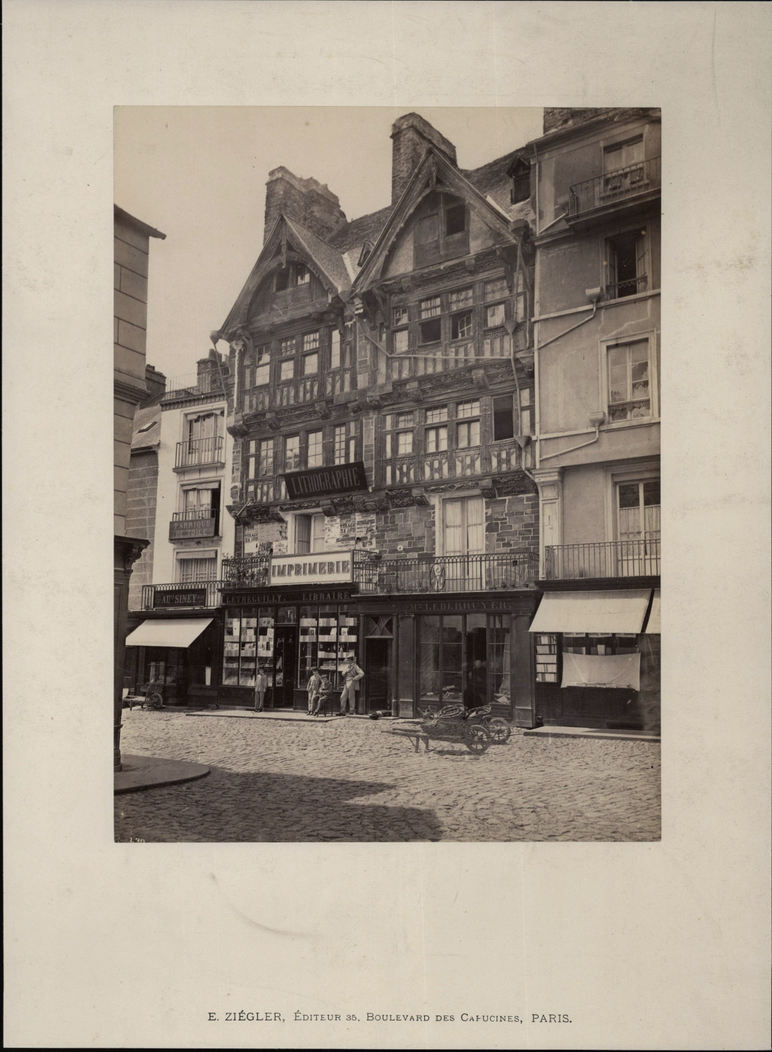 France, Normandy, Saint-Lo, La Maison Dieu, E. Ziégler Vintage Print Print, 