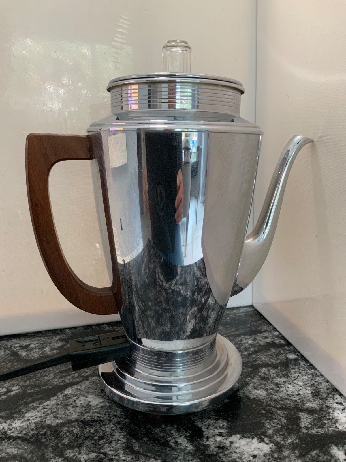 VTG 1950 MANNING BOWMAN 397/8 Coffee Maker Percolator Basket & Stem cord 8 cup
