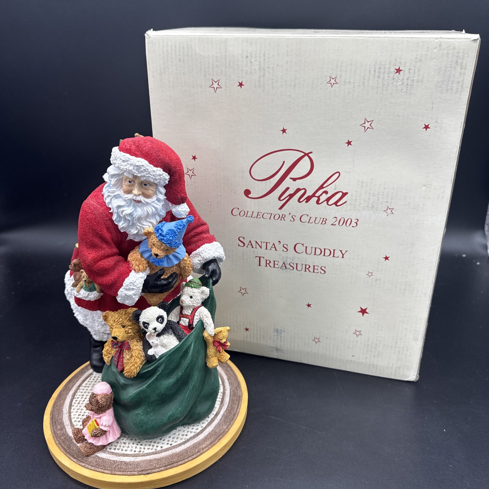 Pipka Collectors Club 2003 “Santa’s Cuddly Treasures ” Ltd Ed #345 11” box 13969