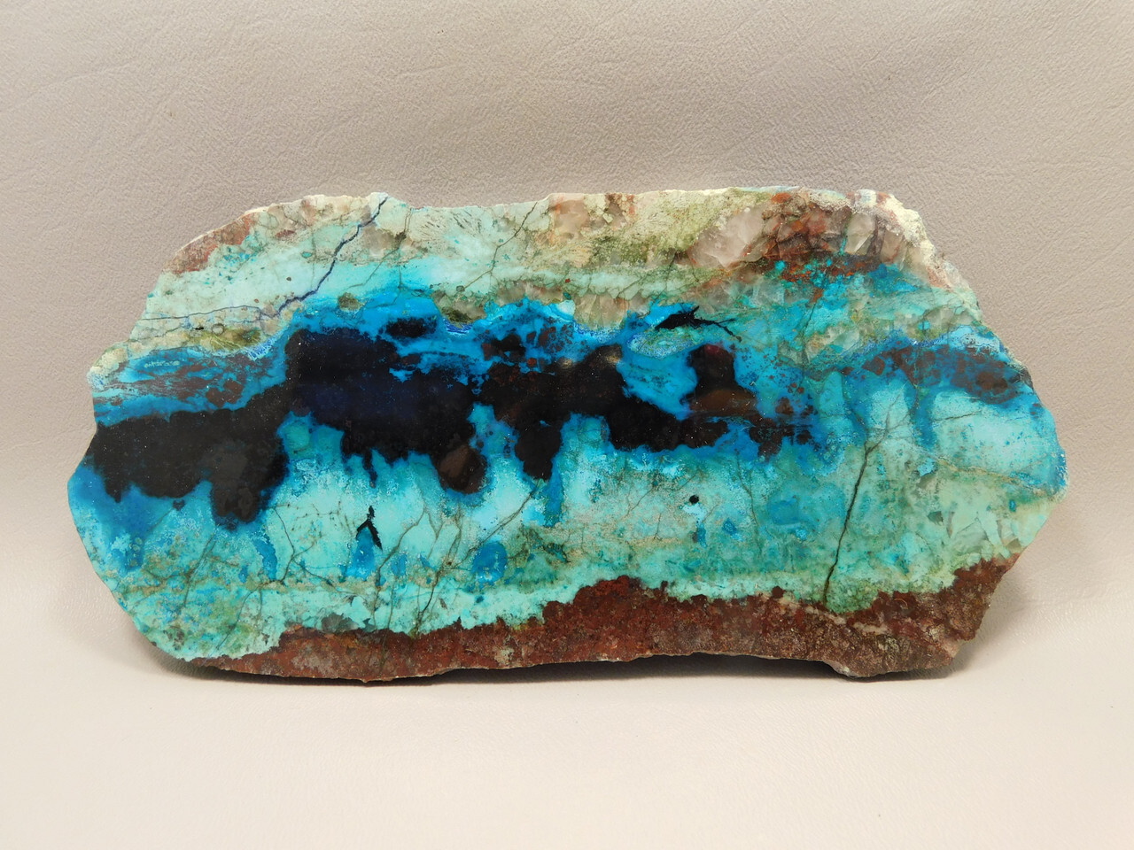 Chrysocolla Shattuckite Polished Stone Slab Collector Rock #O1