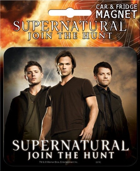 Supernatural TV Series Sam, Dean and Castiel Trio Car Magnet, NEW UNUSED