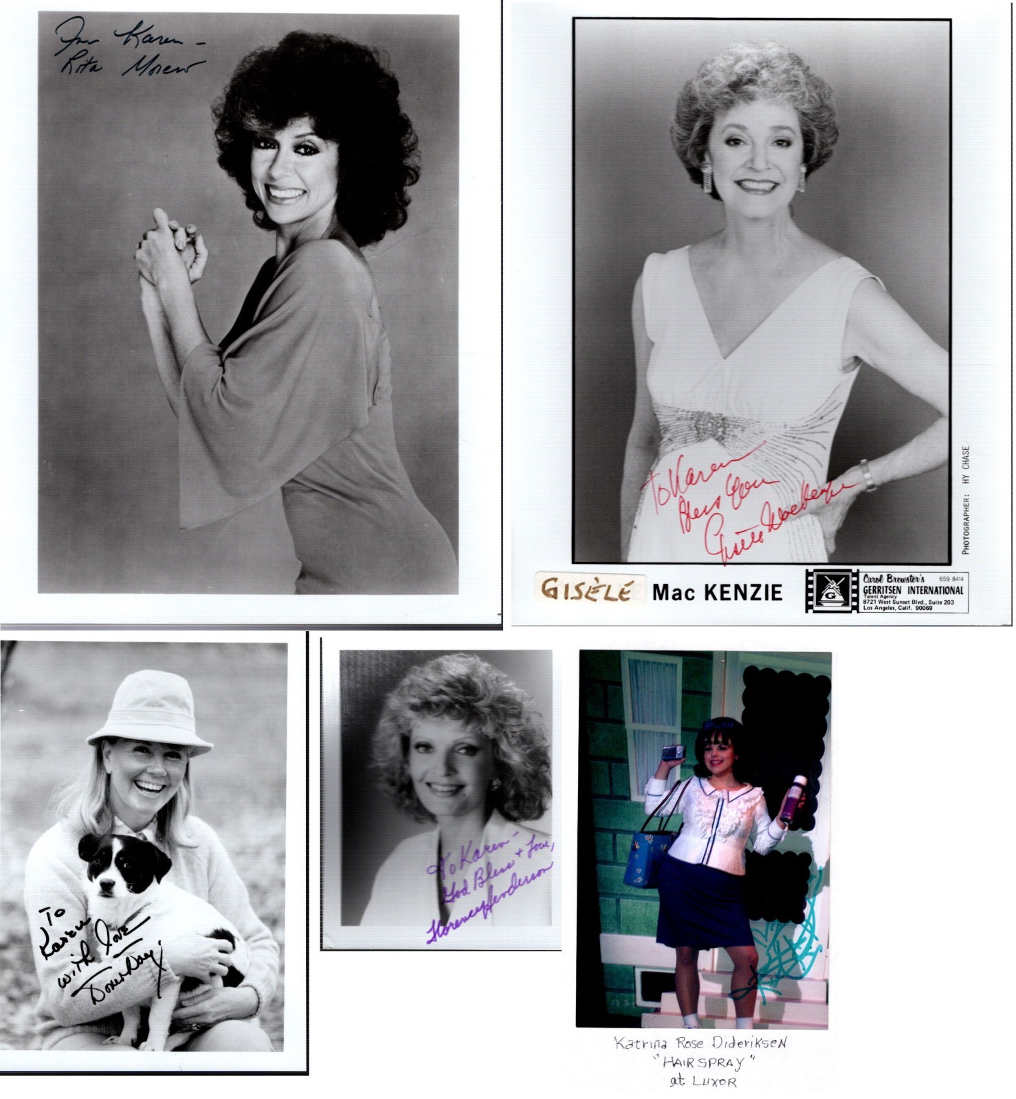RITA MORENO, DORIS DAY, GISELE MacKENZIE, FLORENCE HENDERSON, KATRINA DIDERIKSEN