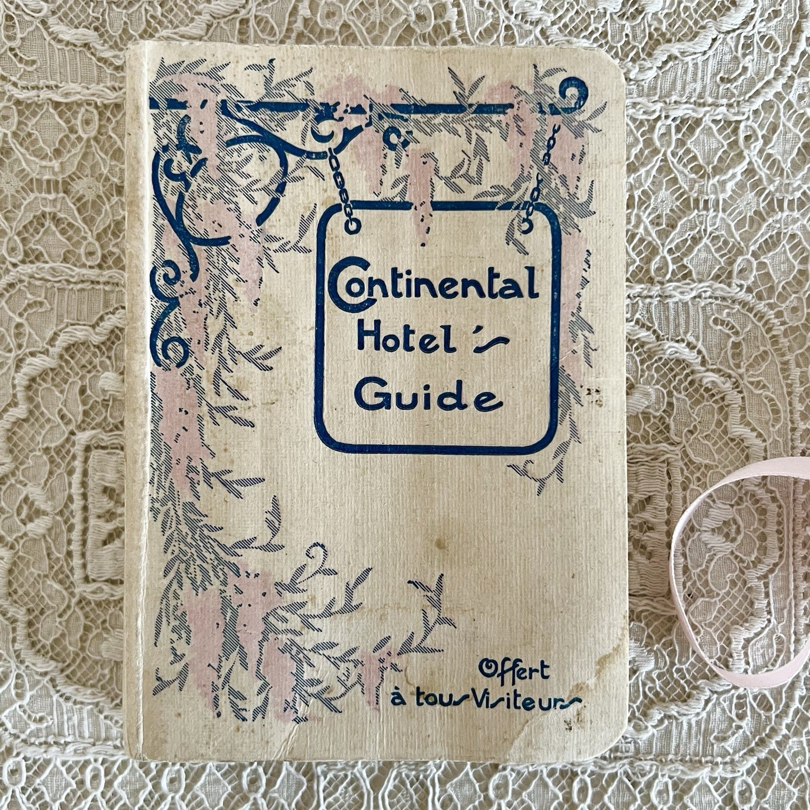 Antique Art Deco Continental Hotel Guide Vintage French Advertising Book
