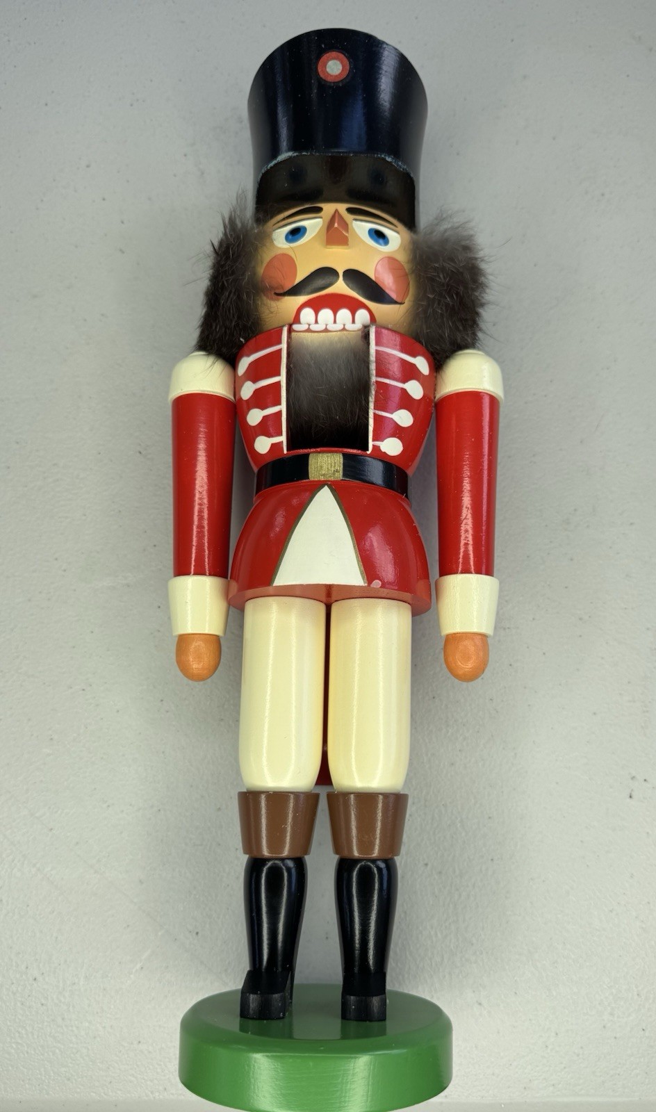Vintage HoDreWa German Wooden Nutcracker Soldier Guard 16” Erzgebirge GDR