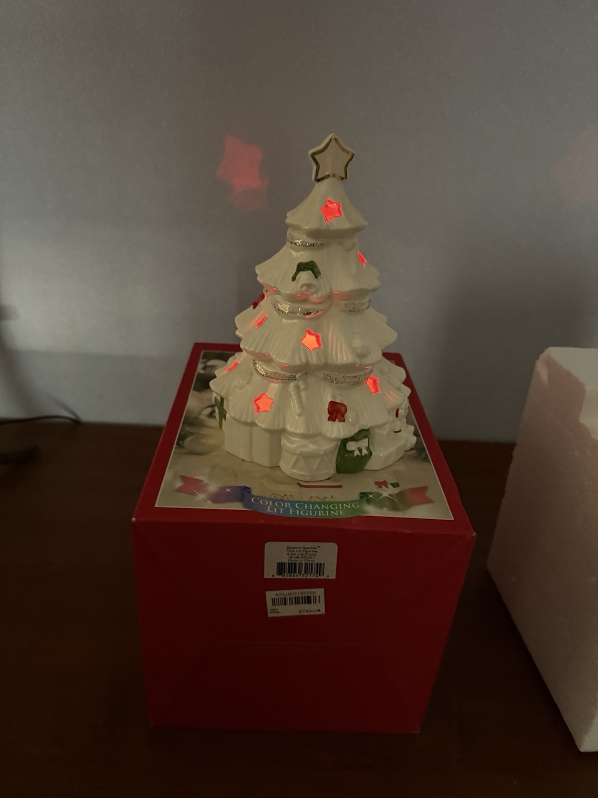 Lenox Seasons Sparkle Color-Changing Lit Tree Figurine (6.5-inch)