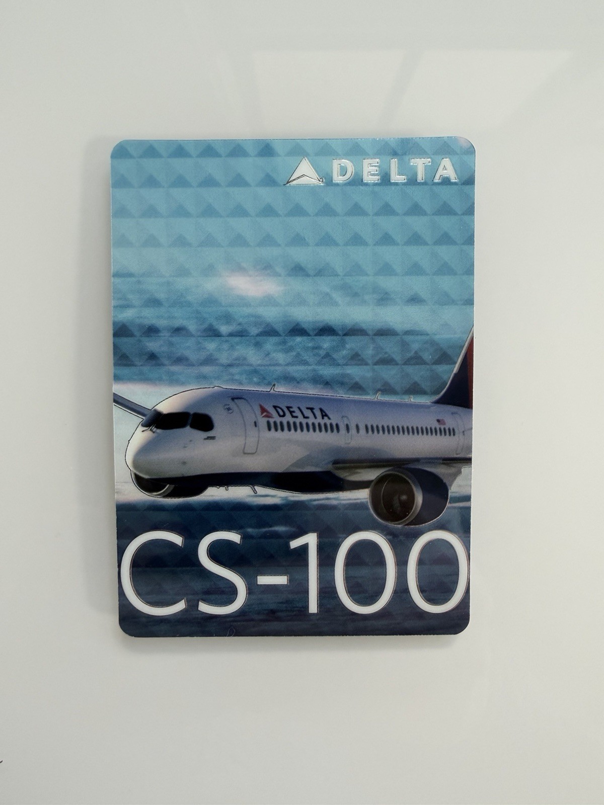 DELTA AIR LINES PILOT TRADING CARD #51 CS-100 (Airbus A220) CARD 2016.  **RARE**