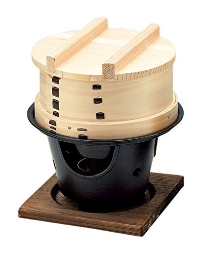Yamako Hinoki Wappa Steamer Set B Water Container With Large Grill Set 20370_