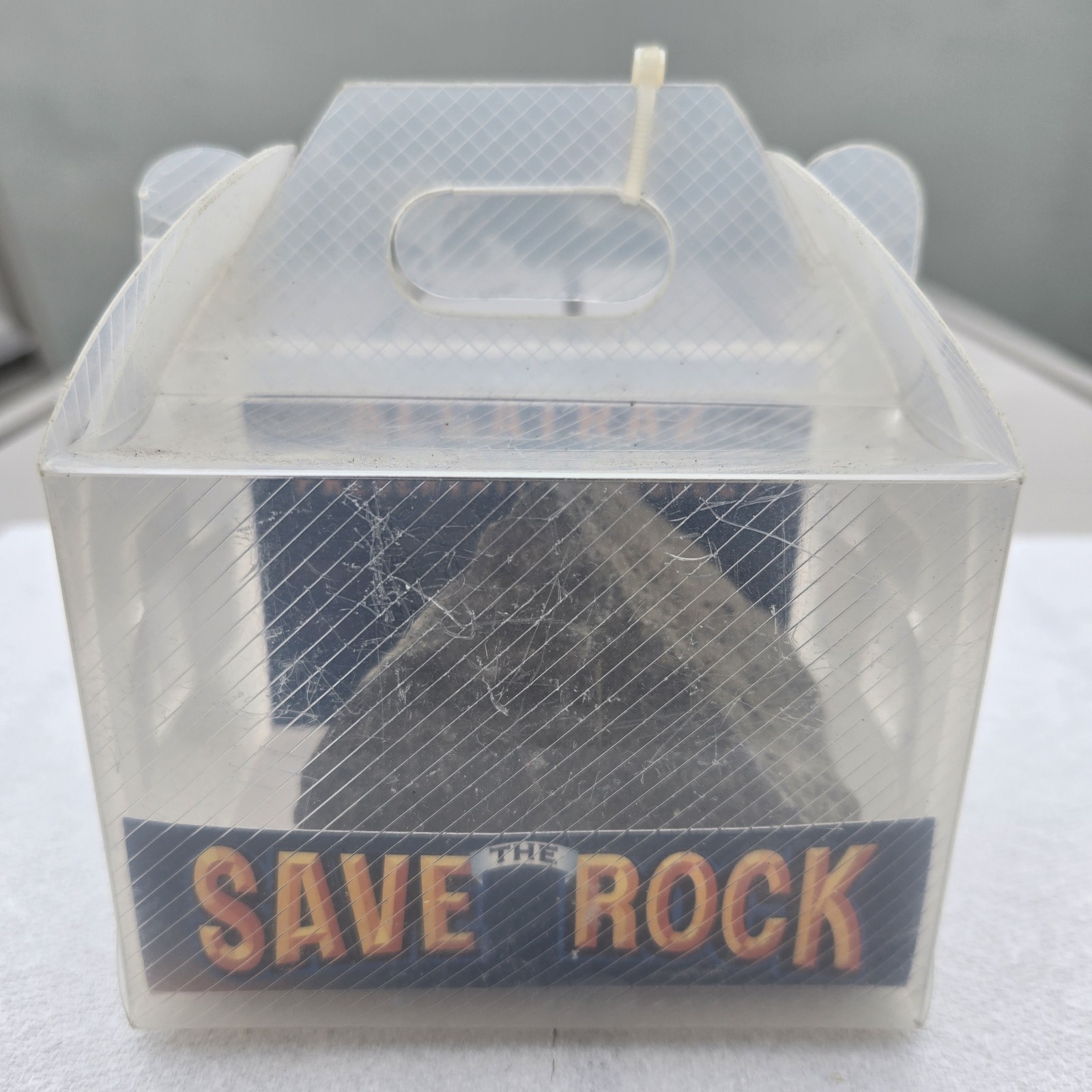 Vintage Alcatraz Save The Rock Souvenir Concrete Piece Gray Box California USA